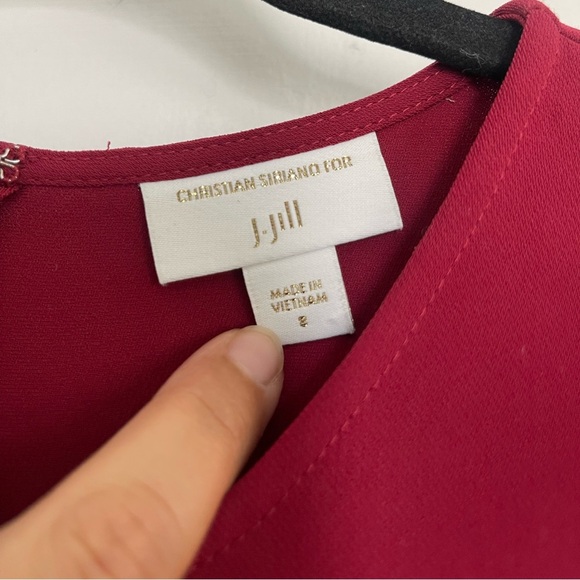 J Jill x Christian Siriano Ruby Red Sheath Dress 8 - Picture 5 of 9